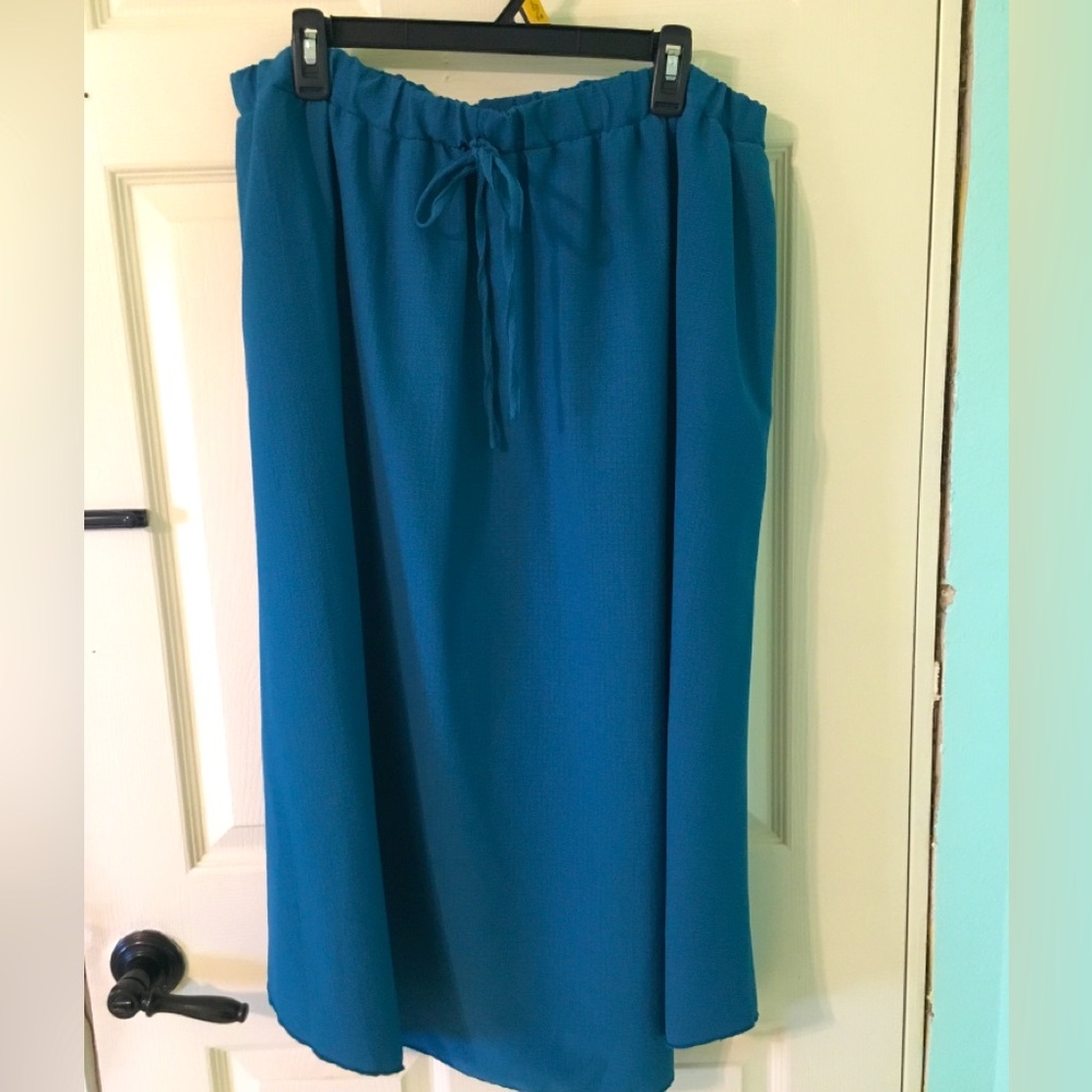 Deep blue midi skirt